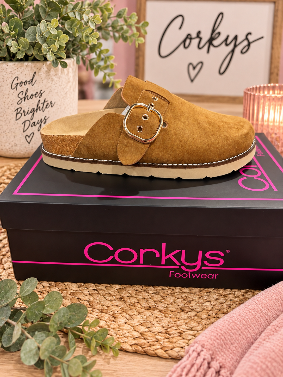 The Golden Hour Buckle Clog