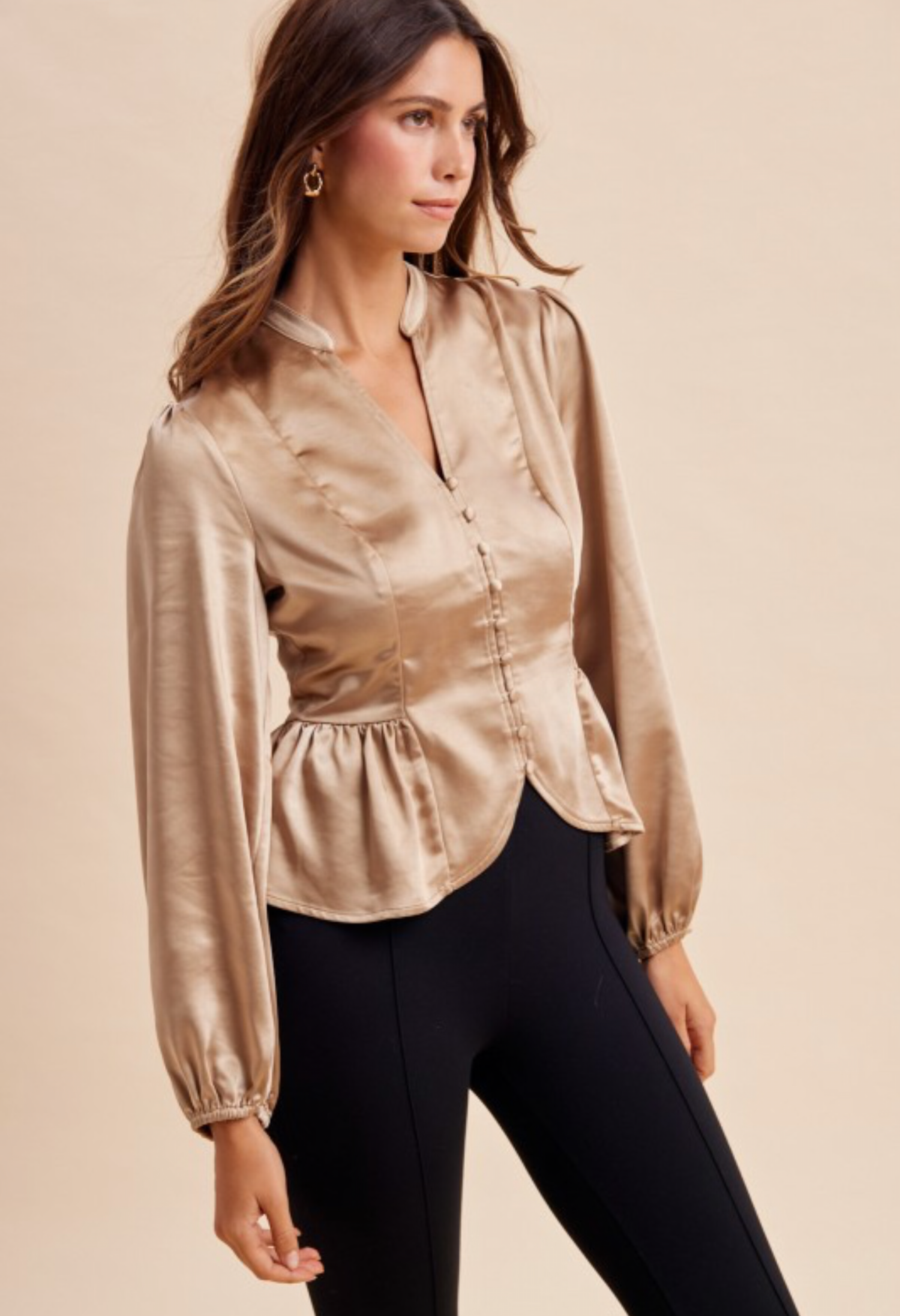 Champagne Dreams Satin Blouse