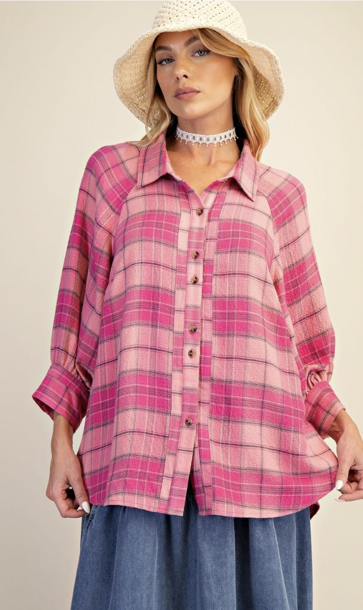 Pretty in Plaid Top