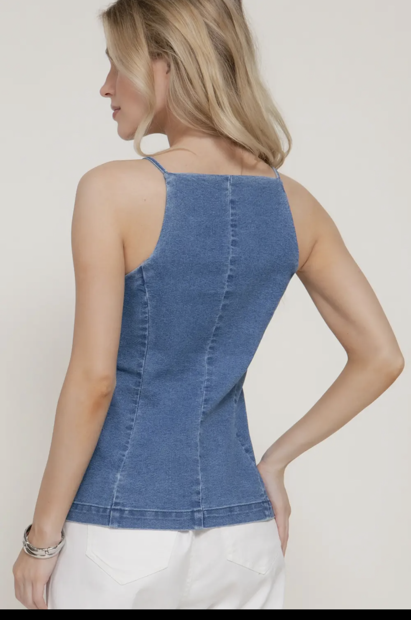 Denim Vest Top