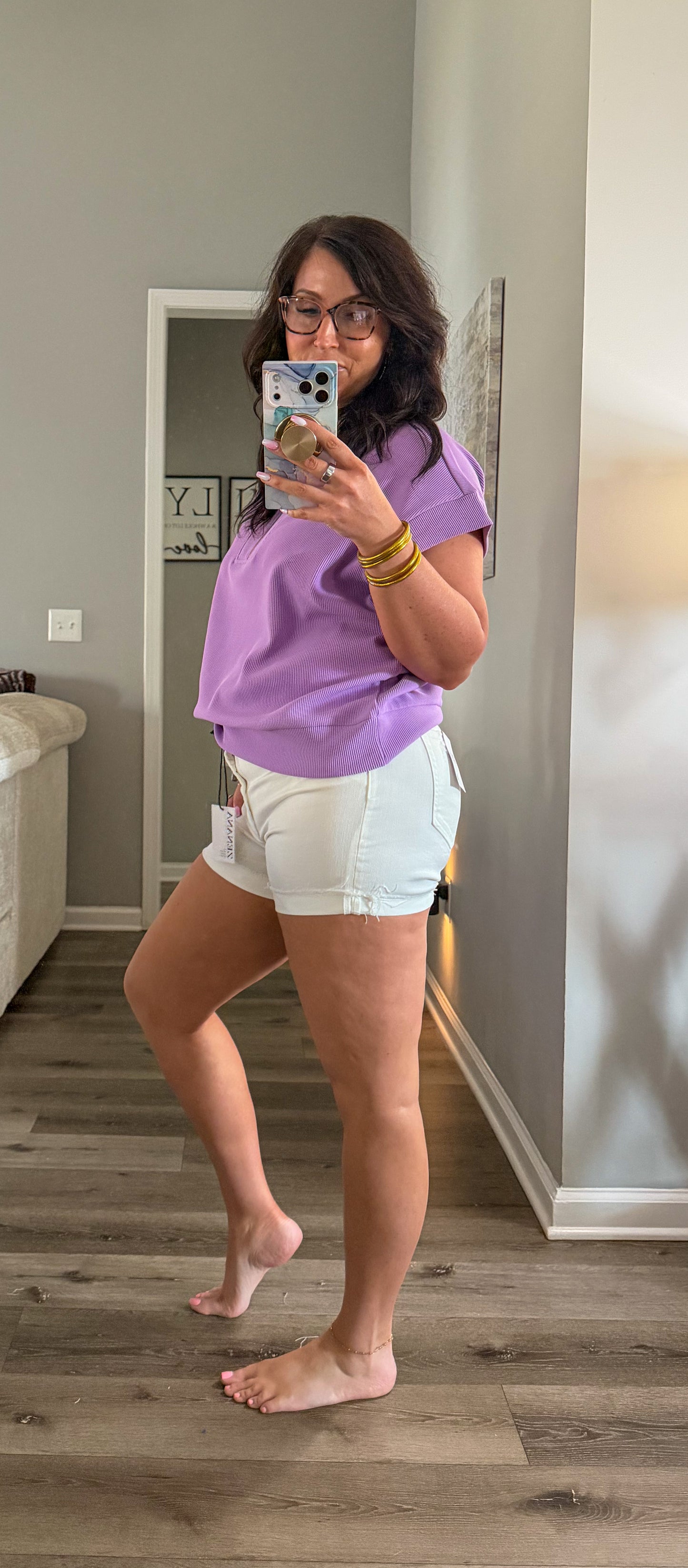 Lavender Breeze Zip Top