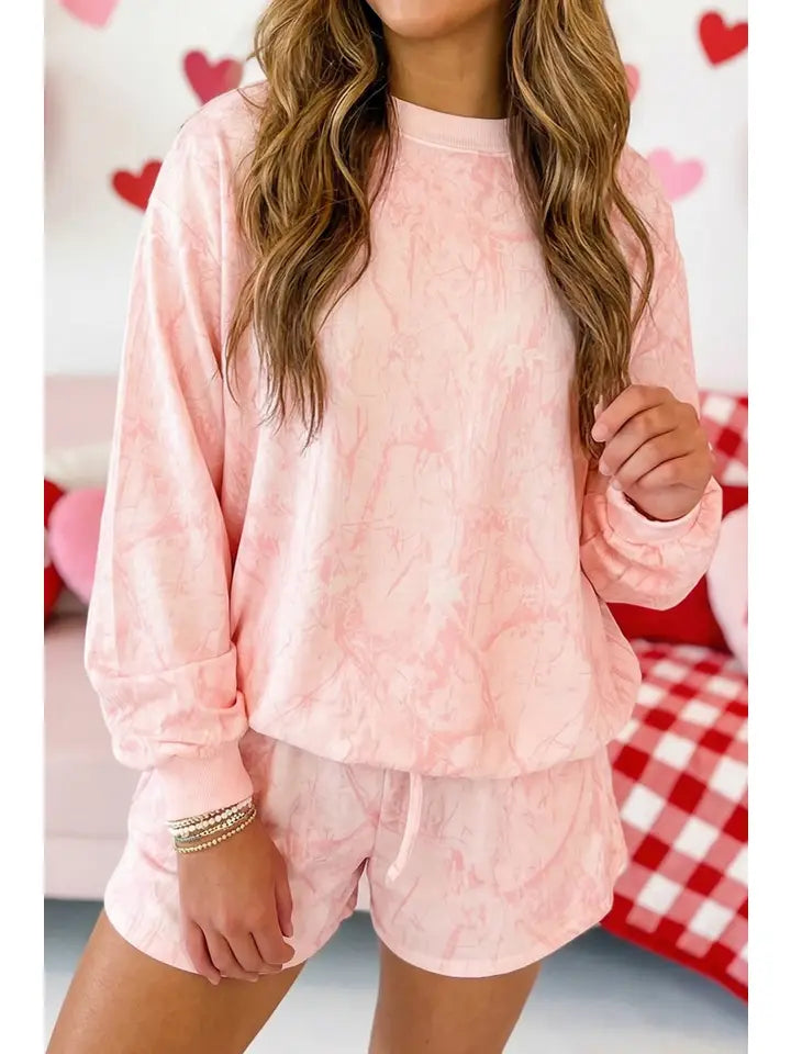 Mock neck pink camo set