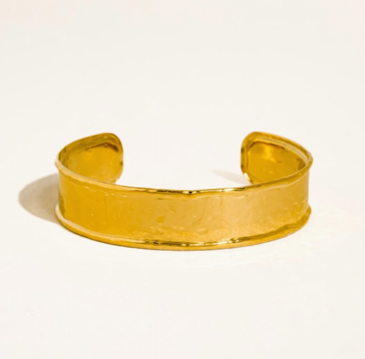 18K gold non tarnish cuff bracelet