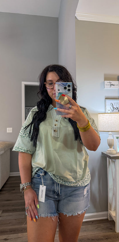 Sage and Petal Knit Top