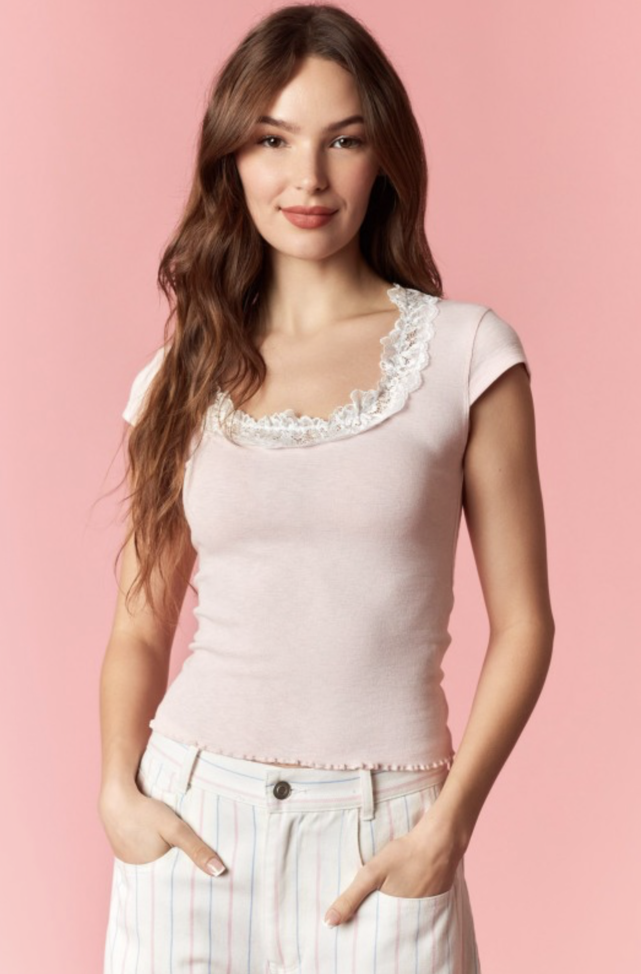Sweetheart Lace Tee