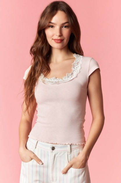 Sweetheart Lace Tee