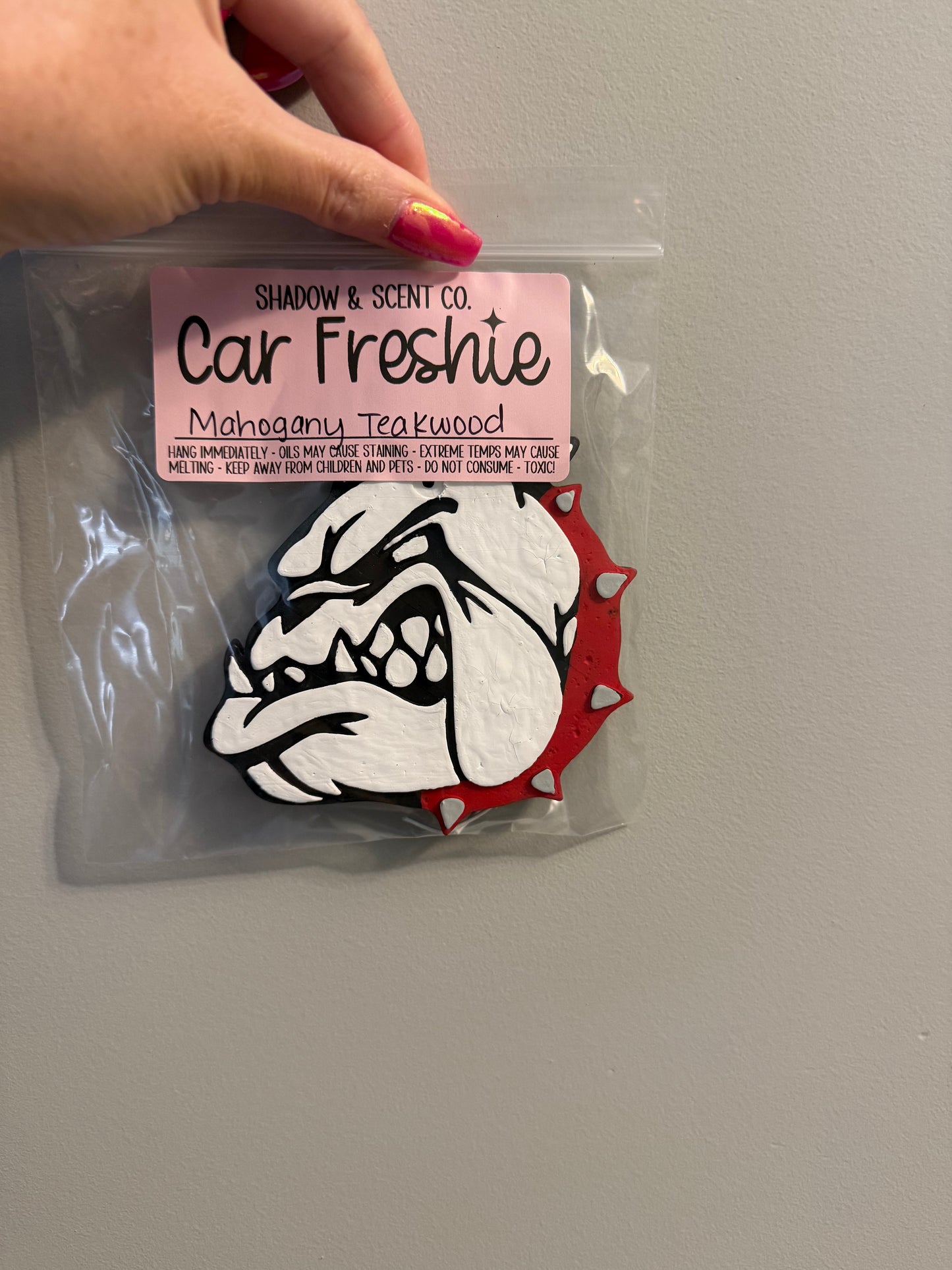 Mahogany teakwood car freshie