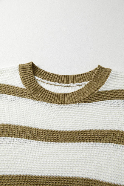 Stripe Tie Side Summer Sweater Top