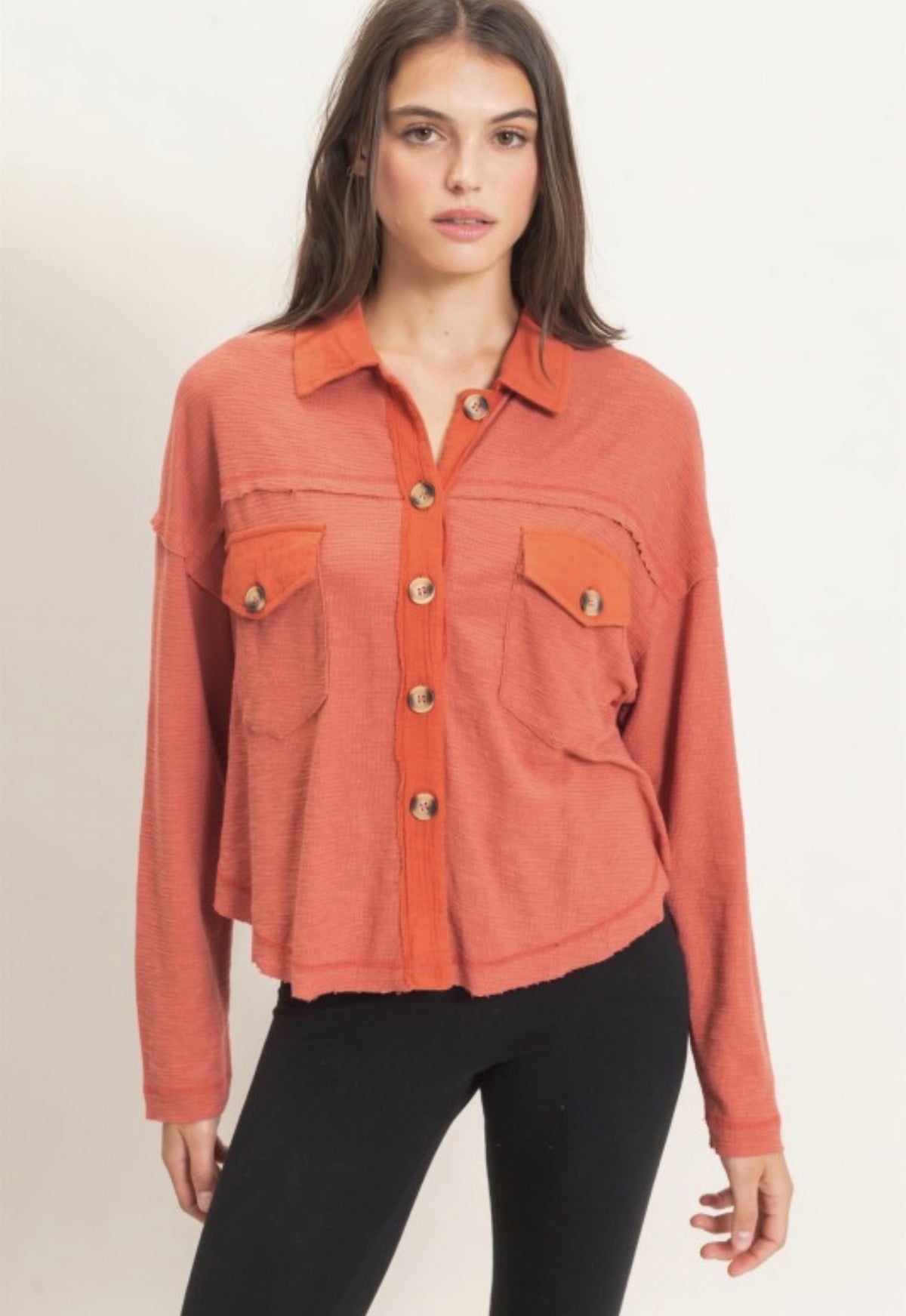 Pumpkin Spice Button Down