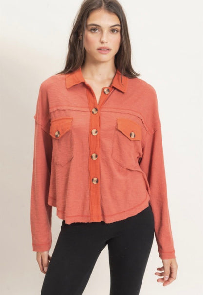 Pumpkin Spice Button Down