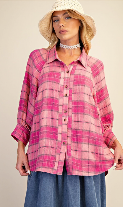 Pretty in Plaid Top