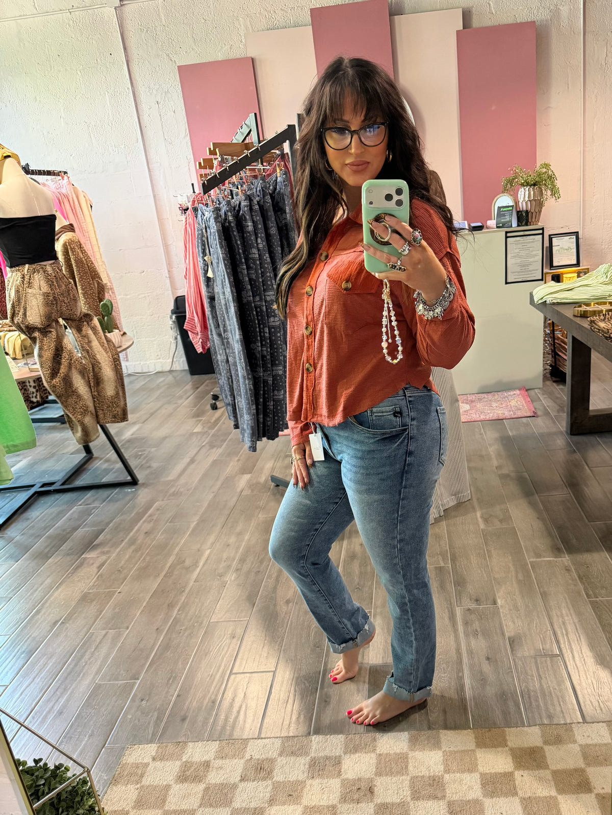 Pumpkin Spice Button Down