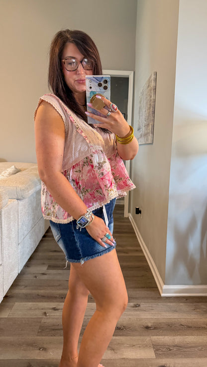 Floral Ruffle Top