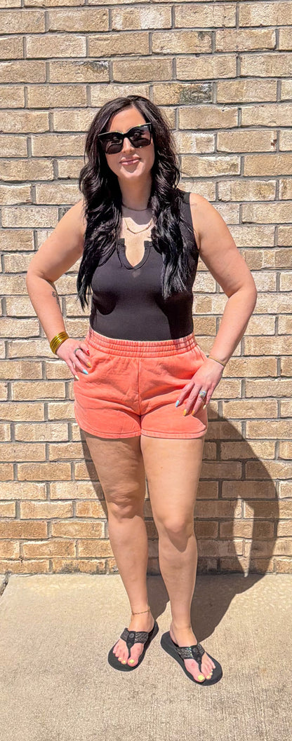 Acid Wash Dolphin Shorts