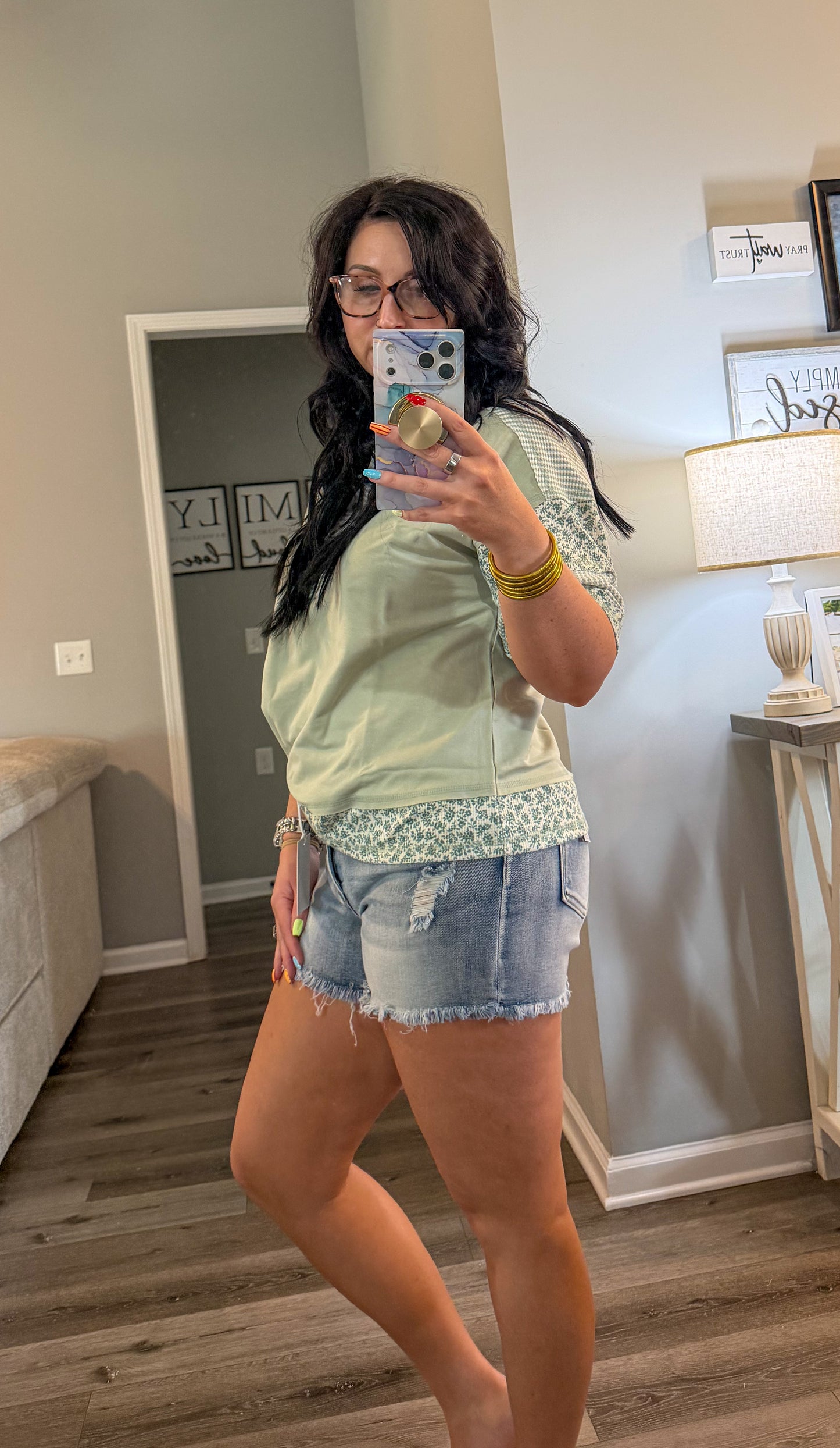Sage and Petal Knit Top