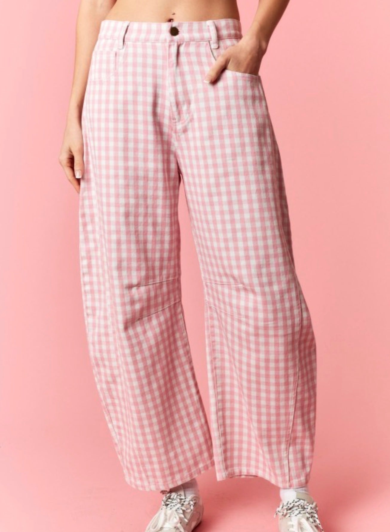 Pink Picnic Barrel Jeans