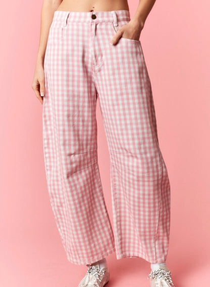 Pink Picnic Barrel Jeans