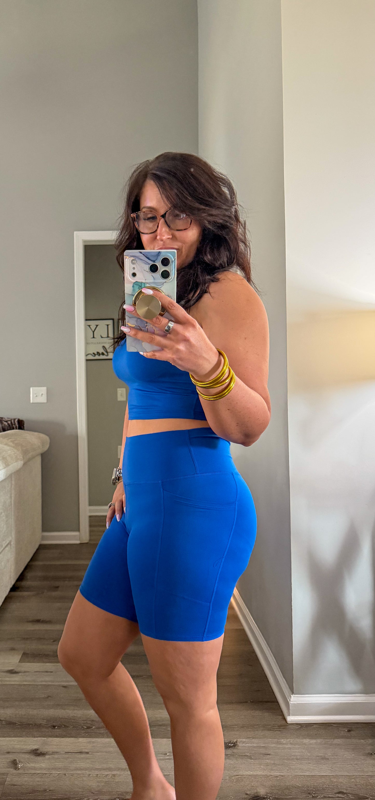 Blue Active Wear Top