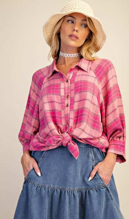 Pretty in Plaid Top