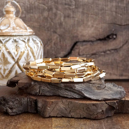 Light Gleam – Set of 5 Reflective Block Bead Bracelets