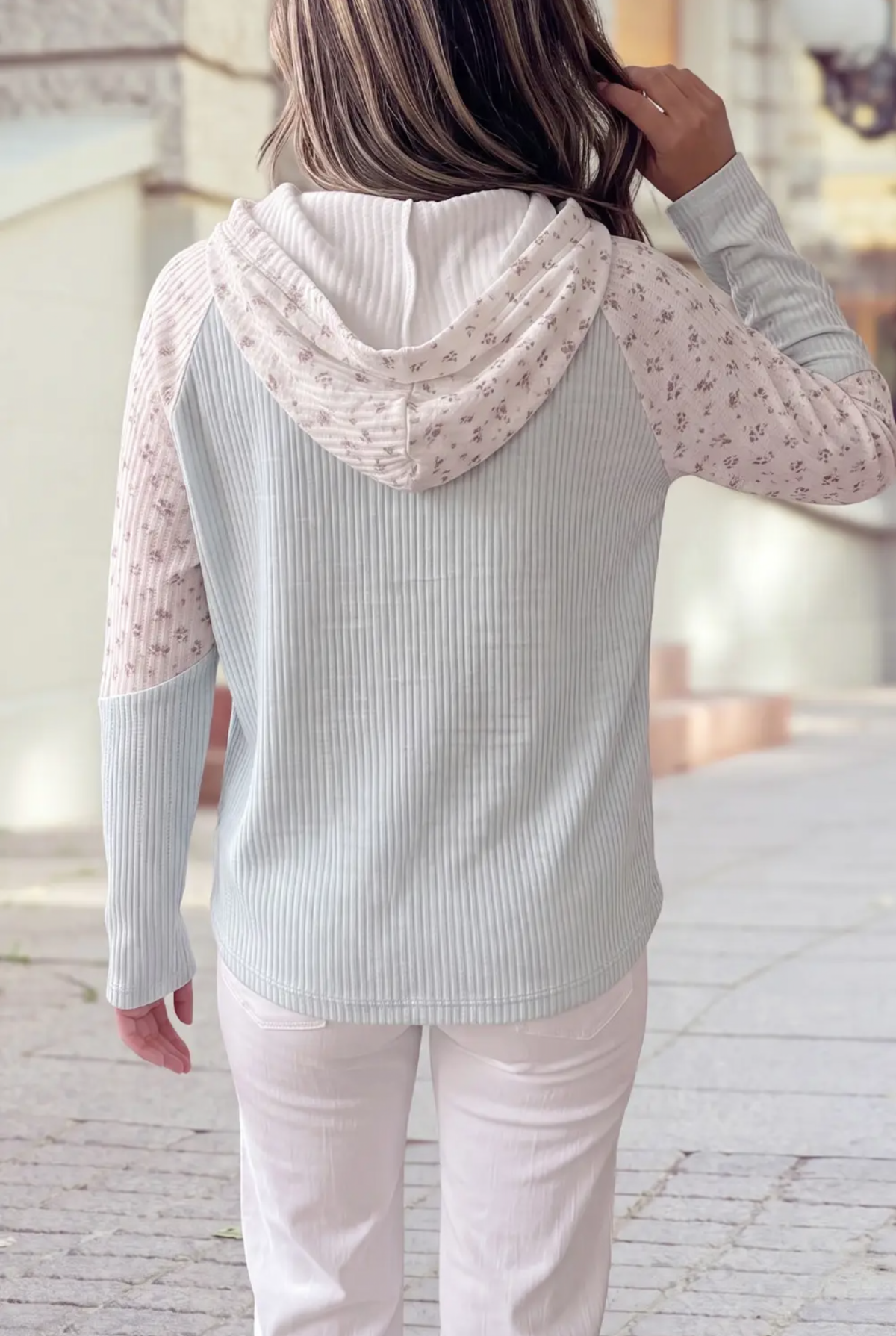 Sweet Sage Floral Hoodie