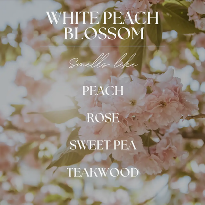 White Peach & Blossom Soy Candle