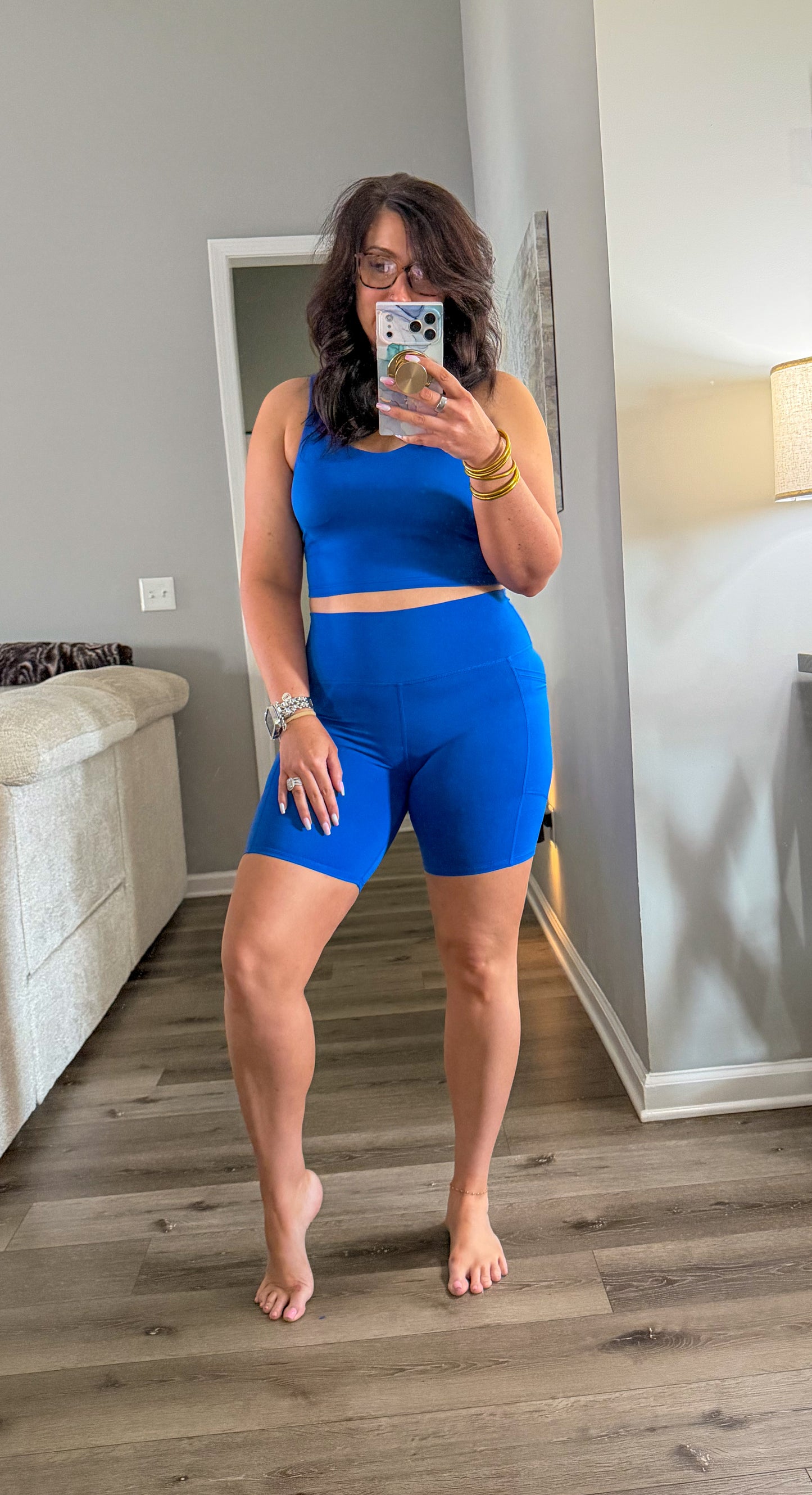 Blue Active Wear Top
