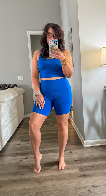 Blue Active Wear Top