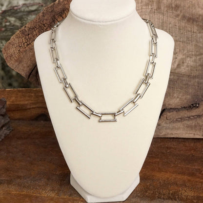 Urban Edge Necklace- Silver