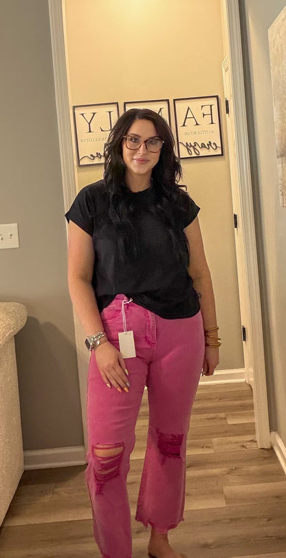Hot pink pants