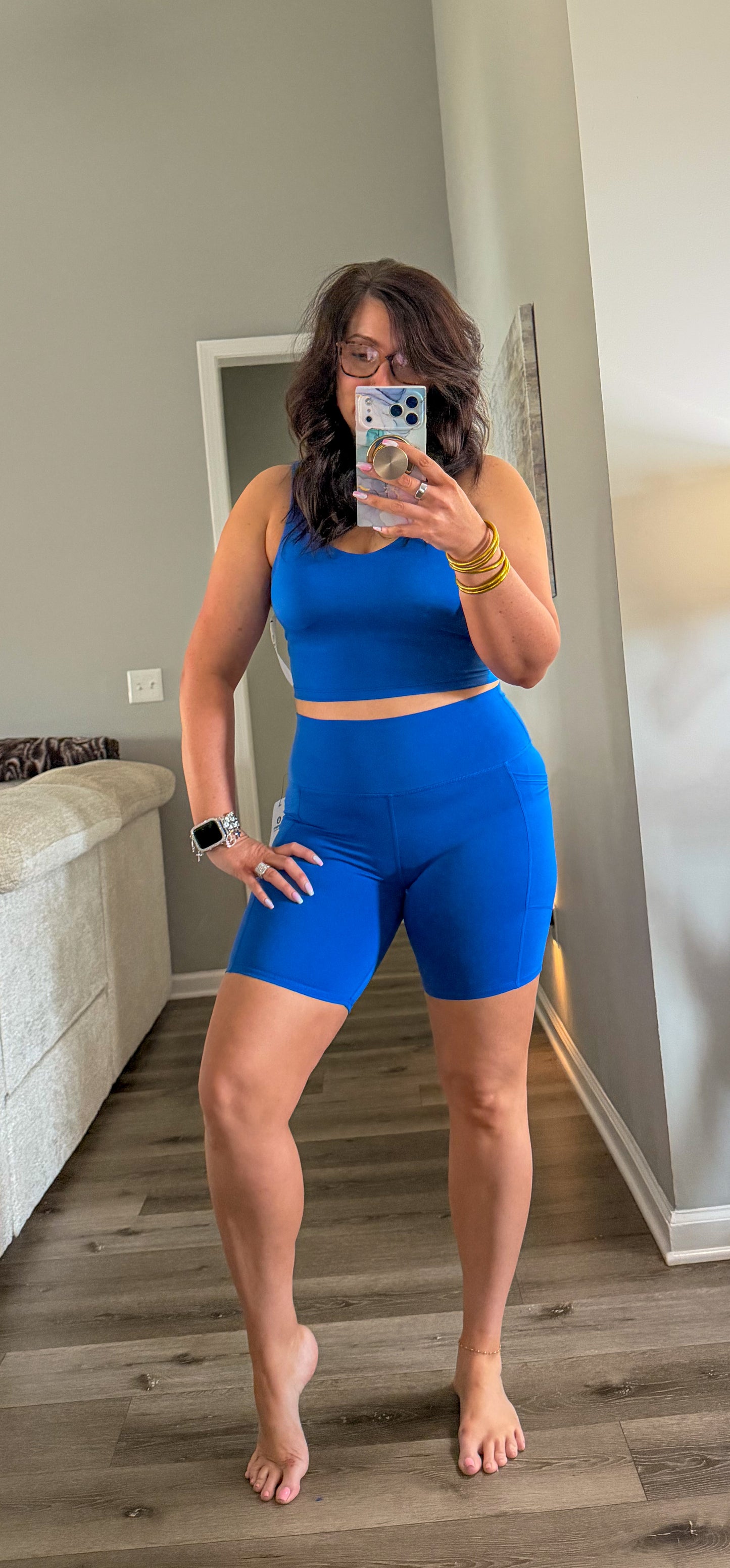 Blue Active Wear Top