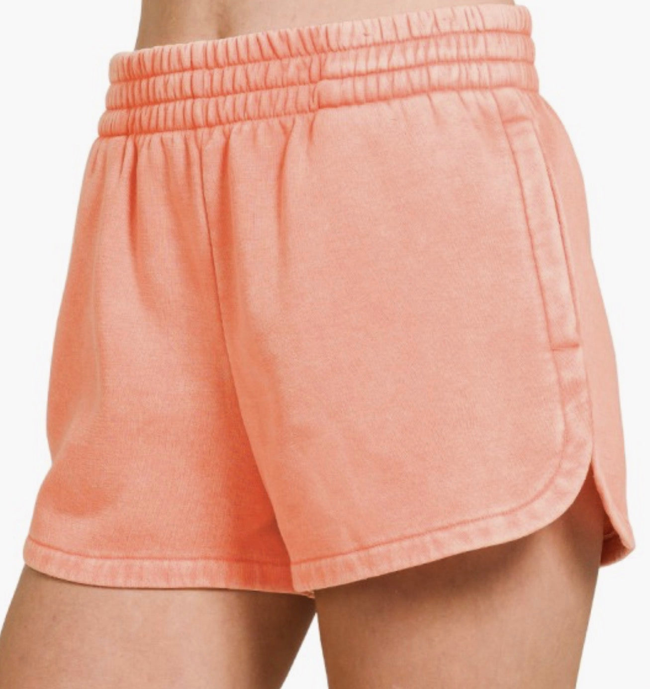 Acid Wash Dolphin Shorts