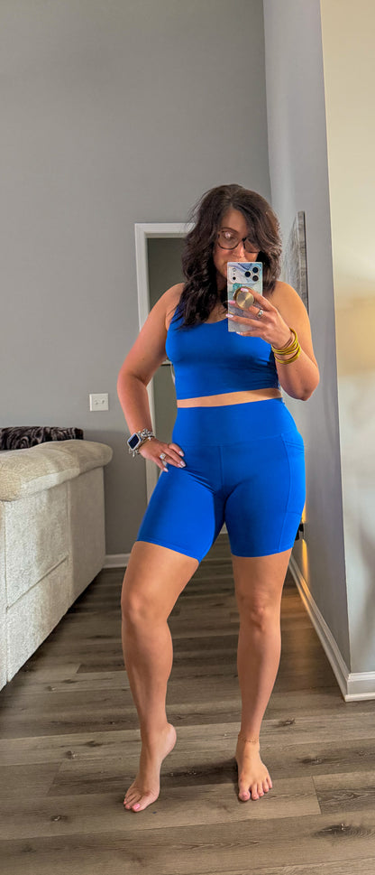 Blue Active Wear Top