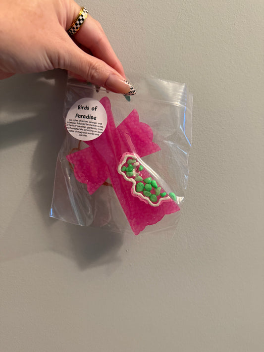 Cross car freshie (pink)