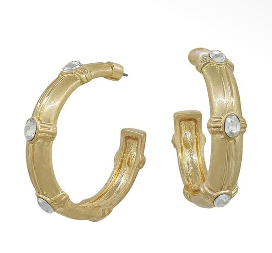 Champagne Sparkle Hoops