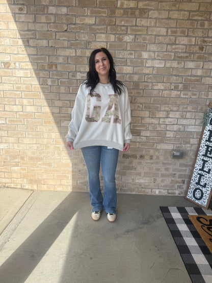 Georgia camo reversible sweatshirt