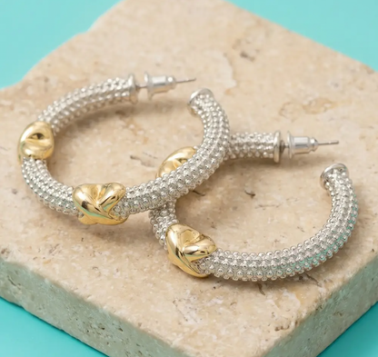 Beaded knot earrings