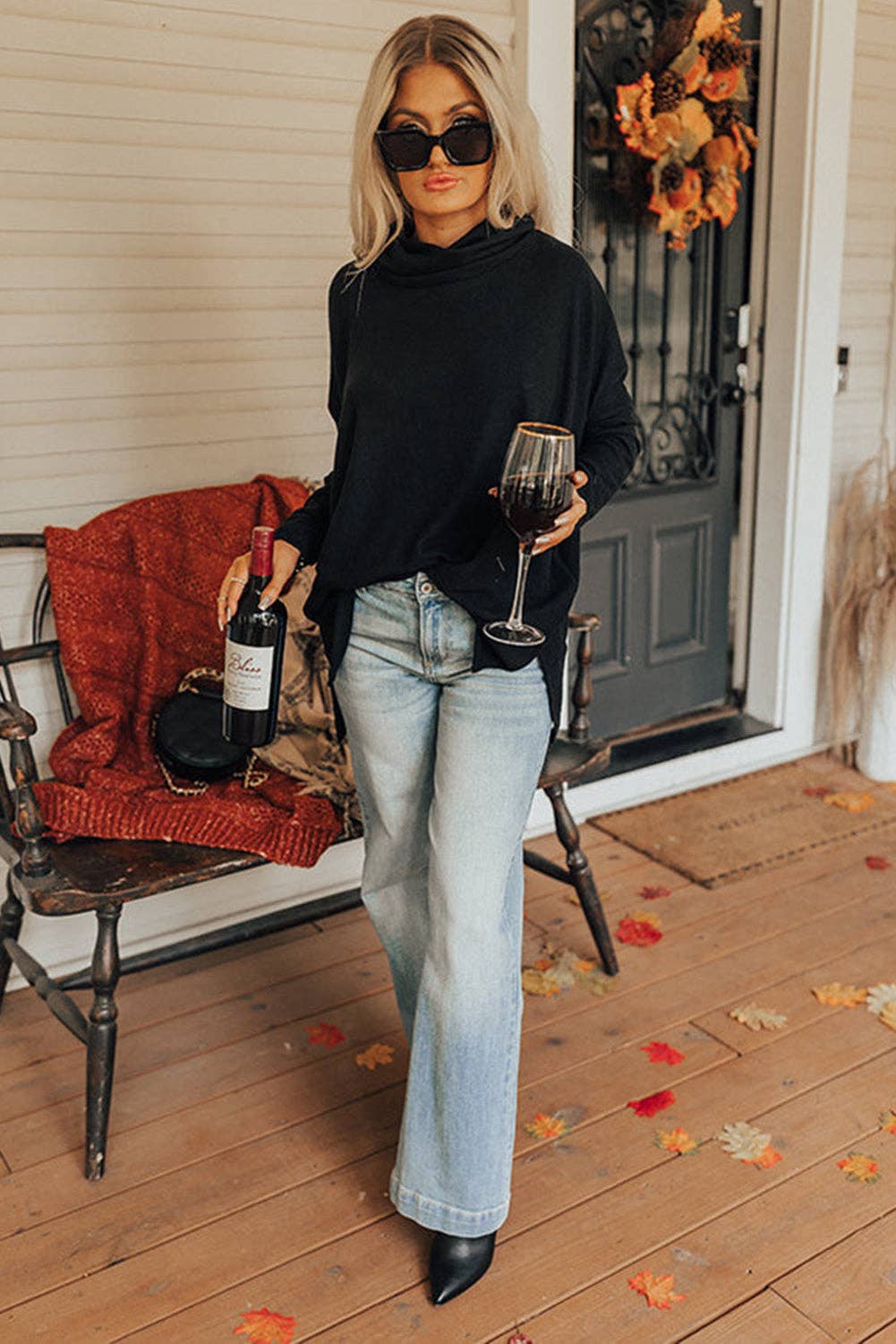 Cowl Neck Tunic Top