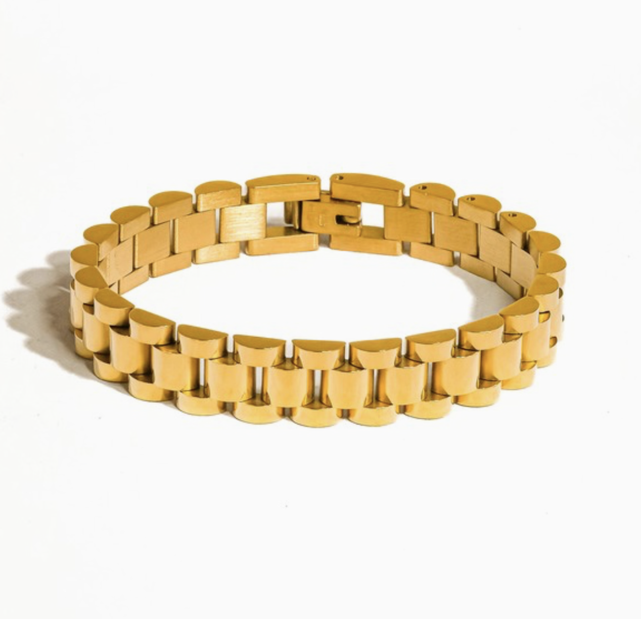 18K gold non tarnish watch band bracelet
