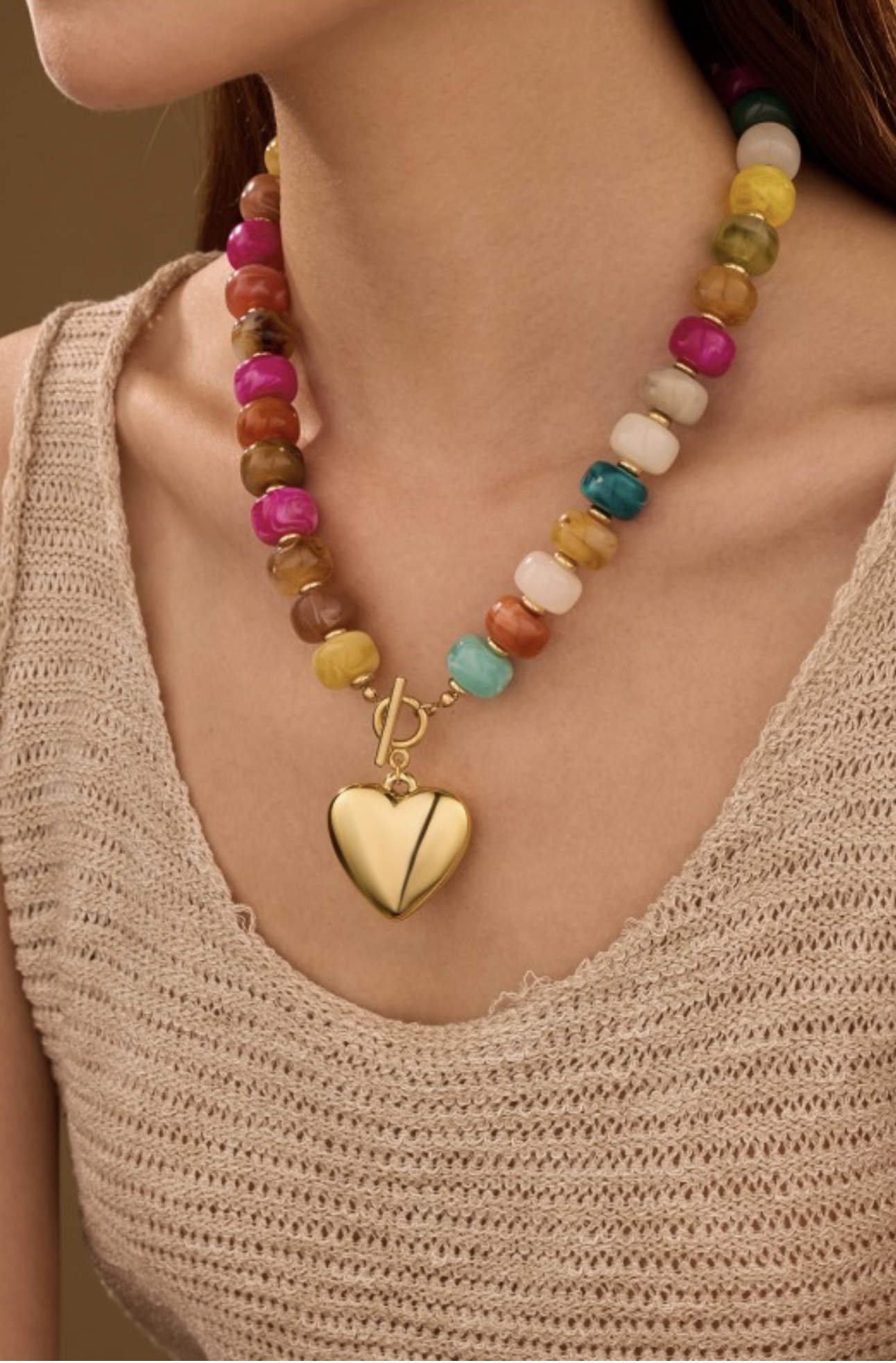 Sweetheart Beaded Necklace