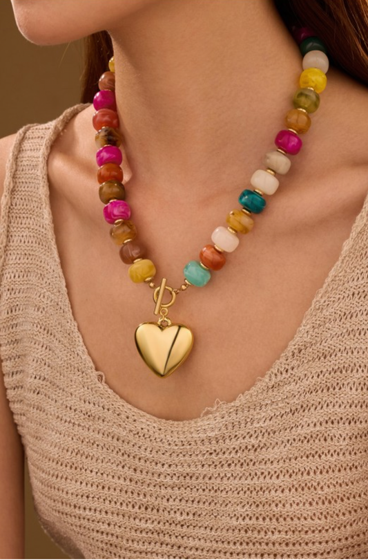 Sweetheart Beaded Necklace