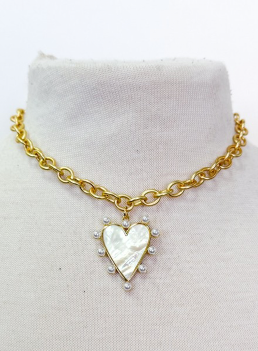 Spotted Heart Necklace
