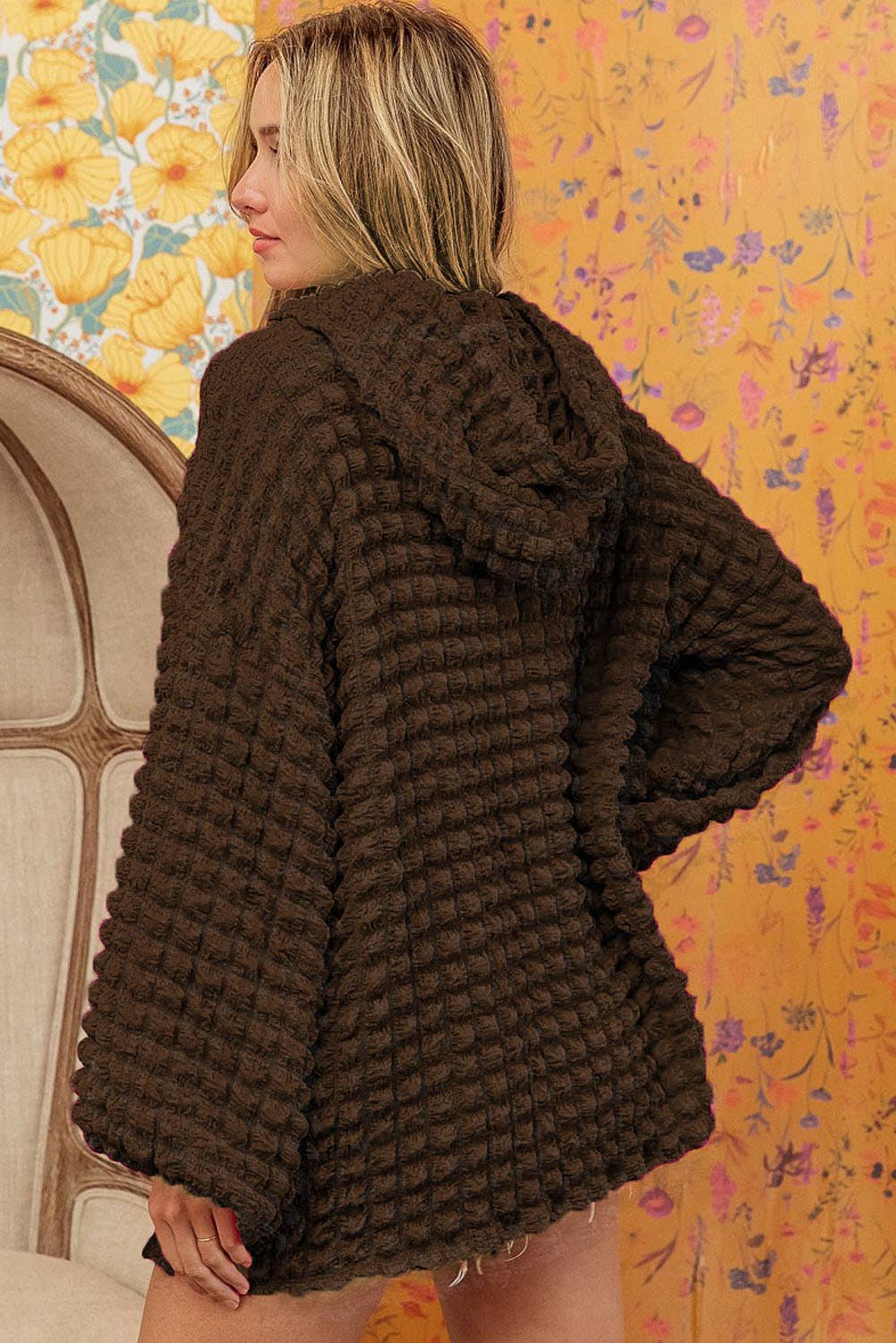 Saddle Blush Waffle Hoodie