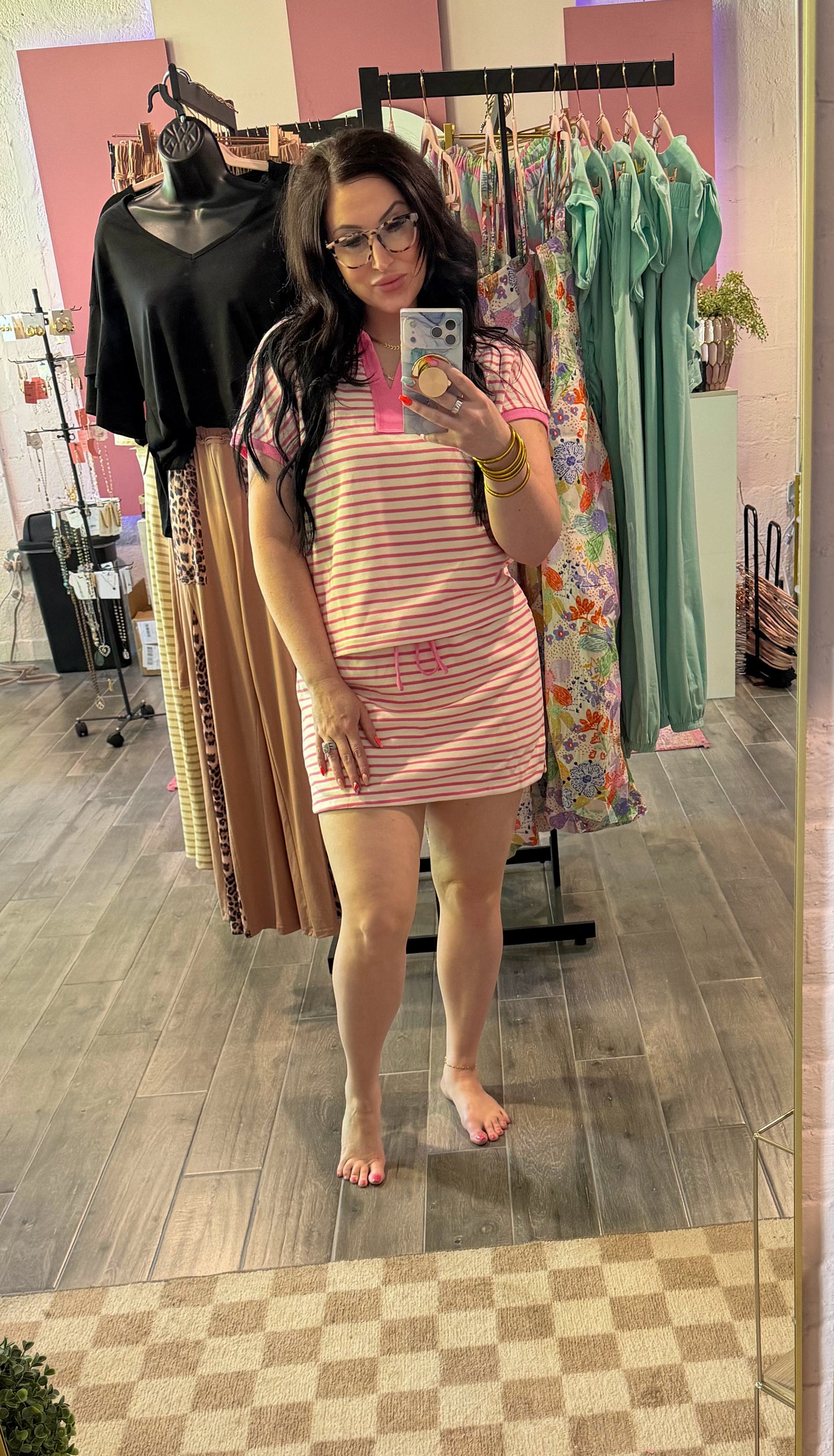Pretty In Pink Polo Set