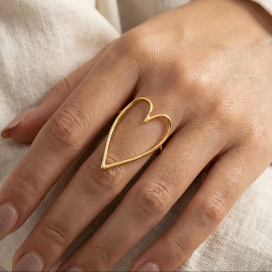 Open heart ring