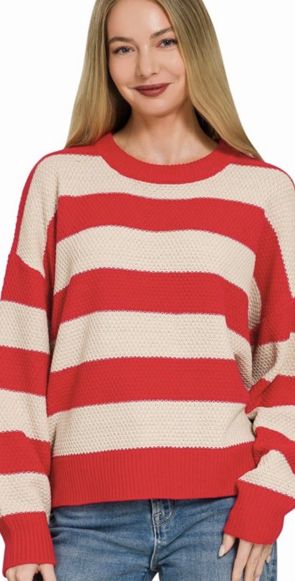 Sweet Talk Striped Sweater (plus size)
