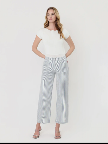 Harbor Stripe Denim Pants