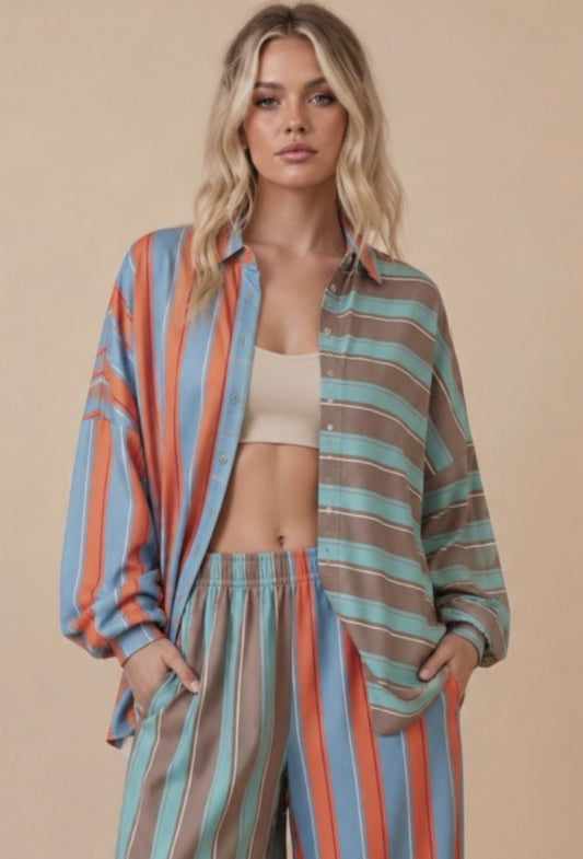 Sunset Social Button Down