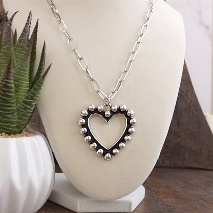 Wild Grace – Western Bubble Heart Pendant Necklace