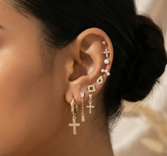 Faith & Sparkle Earring Stack